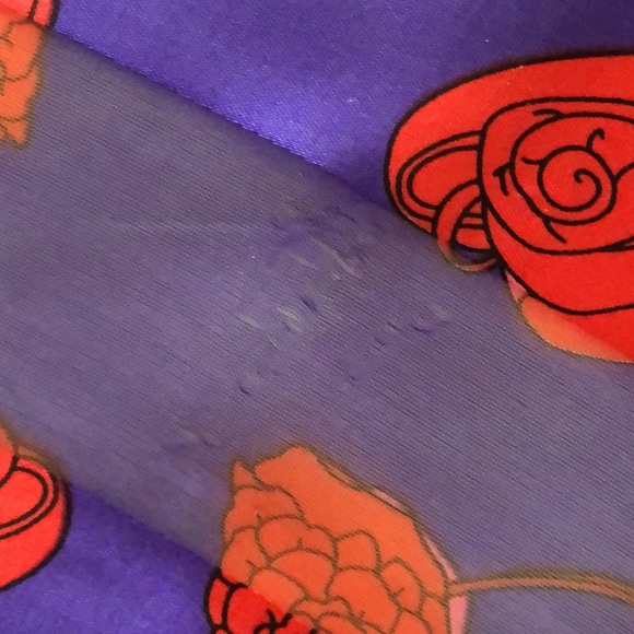 Red Hat Society Purple Scarf Bandana VTG - Picture 7 of 14